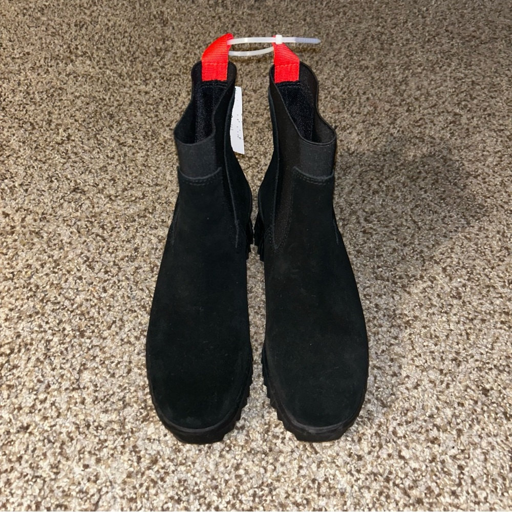 NURTURE Suede Ankle Height Weatherized Black Cold Weather Booties NWOB